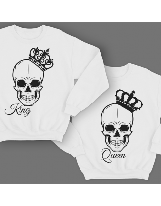Парные свитшоты для молодоженов "King/Queen" Парные свитшоты для молодоженов "King/Queen"